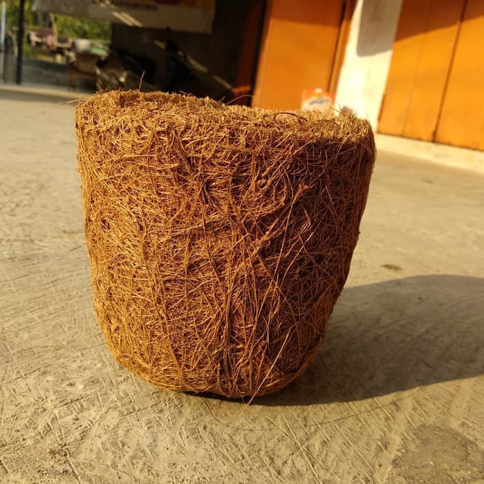 Cara membuat pot dari sabut kelapa